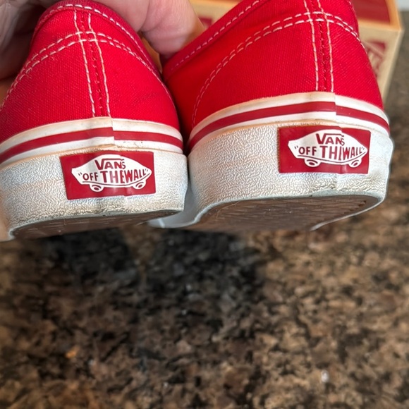 Vans Red Canvas Sneakers EUC M6 W7.5 - Picture 8 of 10